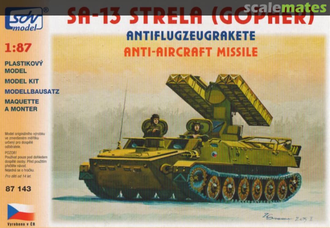 Boxart SA-13 Strela (Gopher) 87143 SDV Model Boxart SA-13 Strela (Gopher) 87143 SDV Model