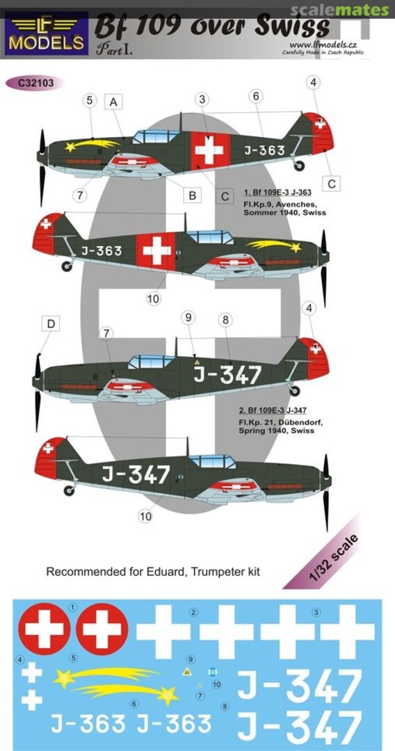 Boxart Bf 109 over Swiss C32103 LF Models Boxart Bf 109 over Swiss C32103 LF Models