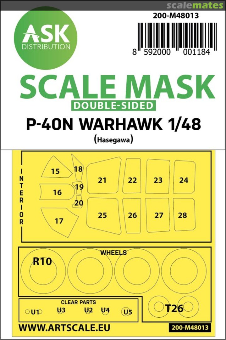 Boxart Curtiss P-40N Warhawk masks 200-M48013 ASK Boxart Curtiss P-40N Warhawk masks 200-M48013 ASK