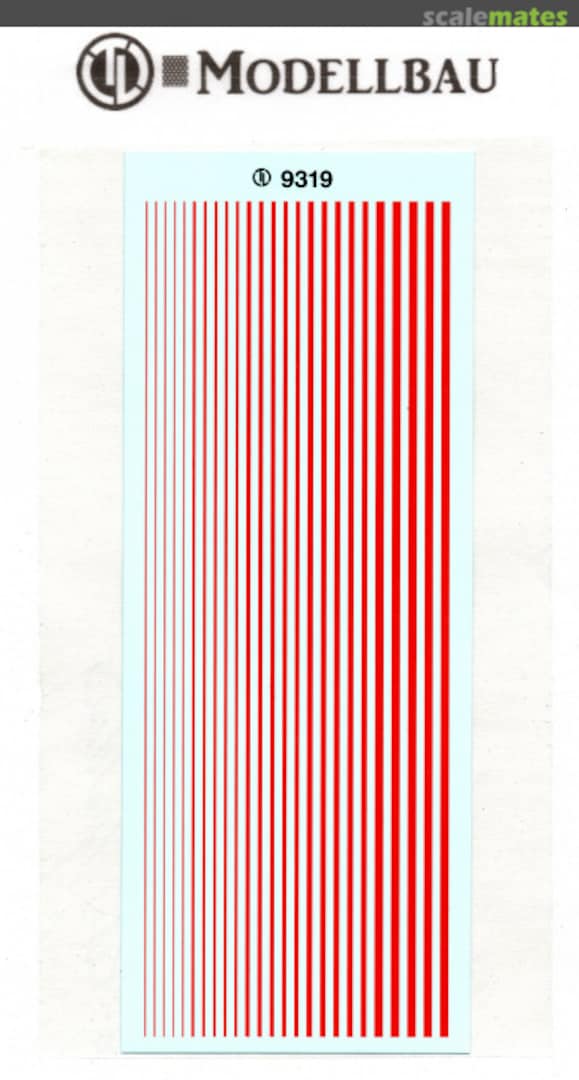 Boxart Streifen, schmal Verkehrsrot 9-19-9319 TL-Modellbau Boxart Streifen, schmal Verkehrsrot 9-19-9319 TL-Modellbau