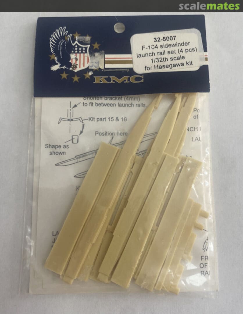 Boxart F-104 Sidewinder Launch Rails 32-5007 KMC Boxart F-104 Sidewinder Launch Rails 32-5007 KMC
