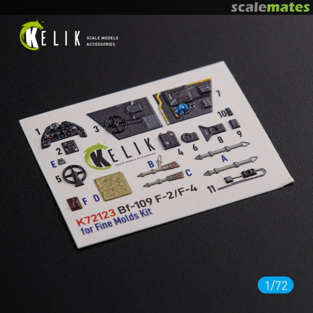 Boxart Bf109 F2/F4 Interior 3d Decals K72123 Kelik Boxart Bf109 F2/F4 Interior 3d Decals K72123 Kelik