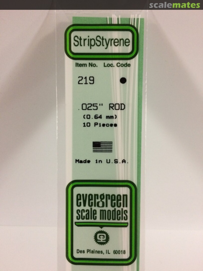 Boxart 0.025" Opaque White Polystyrene Rod 219 Evergreen Scale Models Boxart 0.025" Opaque White Polystyrene Rod 219 Evergreen Scale Models