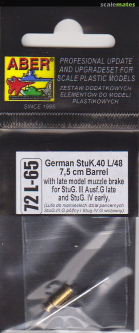 Boxart StuK.40 L/48 7,5 cm Barrel with late model muzzle brake 72 L-65 Aber Boxart StuK.40 L/48 7,5 cm Barrel with late model muzzle brake 72 L-65 Aber