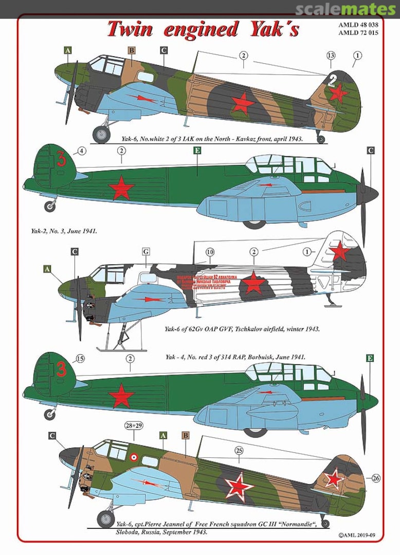 Boxart Twin engined Yaks AMLD48038 AML Boxart Twin engined Yaks AMLD48038 AML