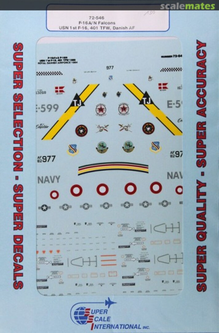 Boxart F-16A/N Falcons 72-546 SuperScale International Boxart F-16A/N Falcons 72-546 SuperScale International