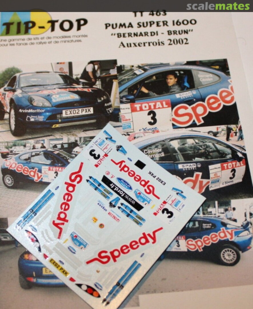 Boxart Ford Puma S1600 (EX02 PXK) "Speedy" TT463 TIP-TOP