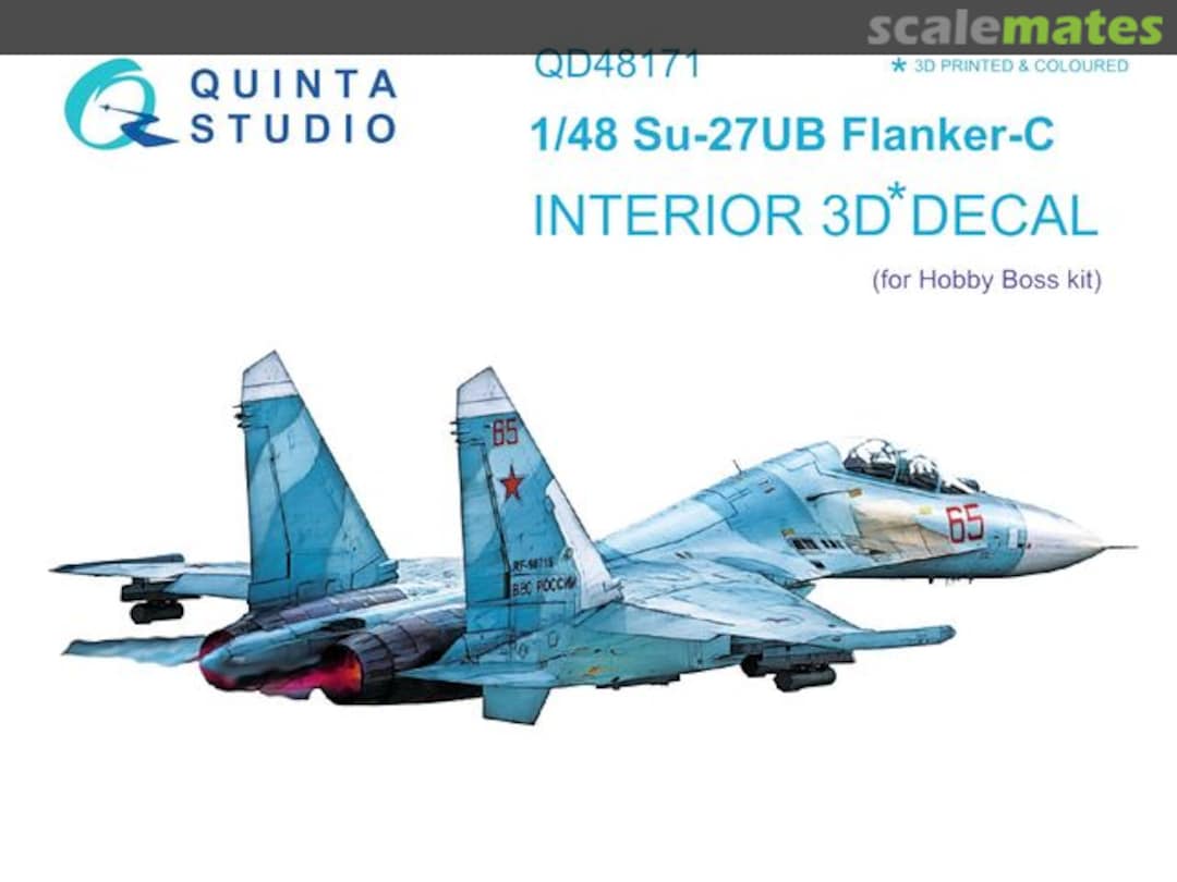 Boxart Su-27UB Flanker-C interior 3D decals QD48171 Quinta Studio Boxart Su-27UB Flanker-C interior 3D decals QD48171 Quinta Studio