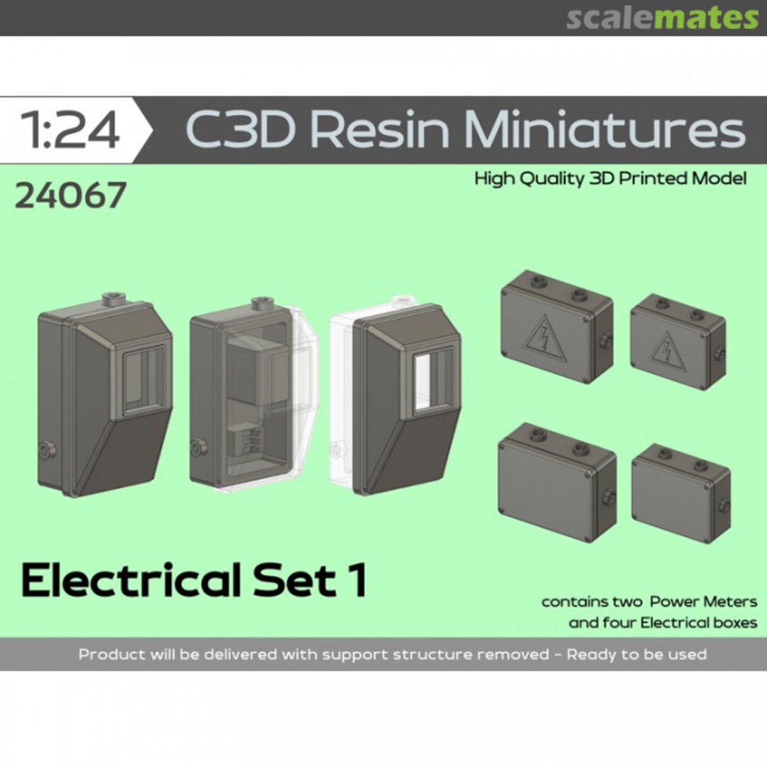 Boxart Electrical Set 1 24067 C3D Resin Miniatures Boxart Electrical Set 1 24067 C3D Resin Miniatures