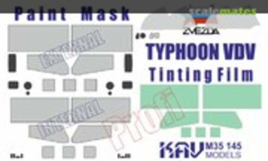 1:35 Typhoon VDV masks & tinting film, Profi SET (KAV models KAV M35 145) KAV M35 145