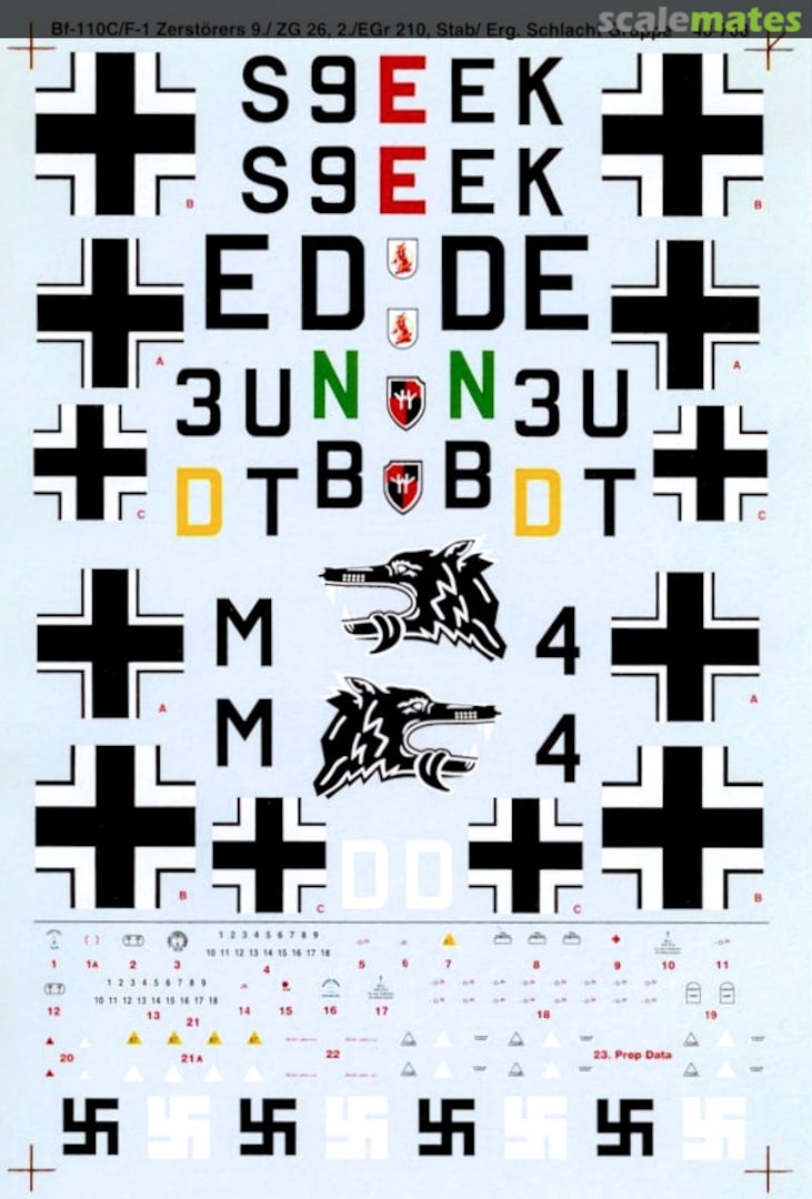 Boxart Messerschmitt Bf 110C Zerstörers 48-768 SuperScale International Boxart Messerschmitt Bf 110C Zerstörers 48-768 SuperScale International