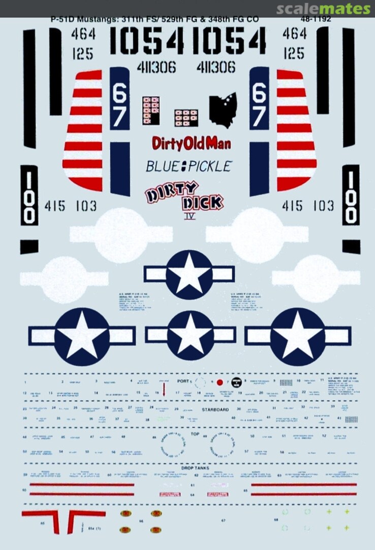 Boxart P-51D Mustangs 48-1192 Microscale