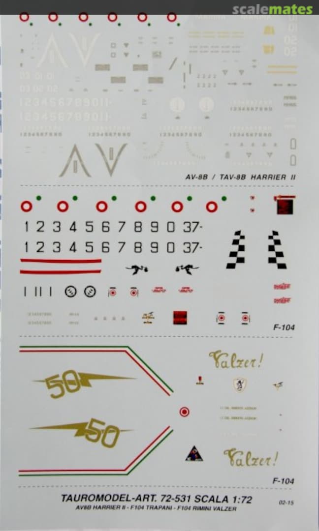 Boxart Italian Navy Harrier II Plus & AMI F-104 72-531 Tauro Model Boxart Italian Navy Harrier II Plus & AMI F-104 72-531 Tauro Model