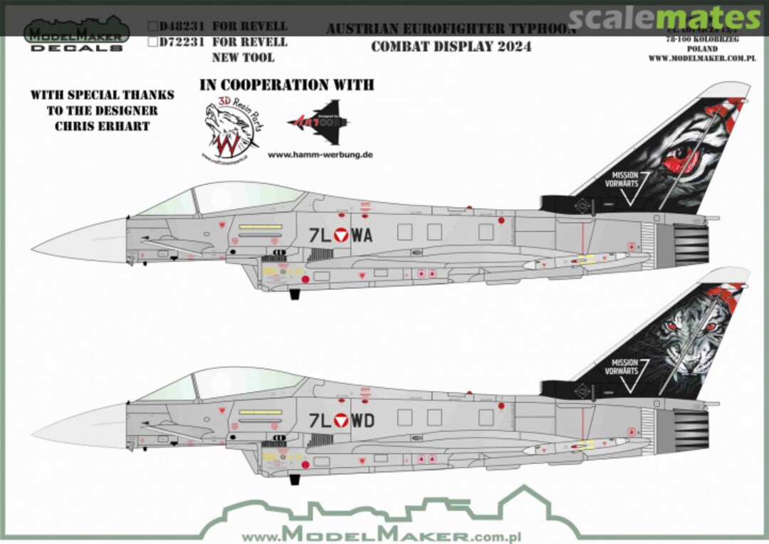 Boxart Austrian Eurofighter Typhoon Combat Display 2024 D72231 ModelMaker Boxart Austrian Eurofighter Typhoon Combat Display 2024 D72231 ModelMaker
