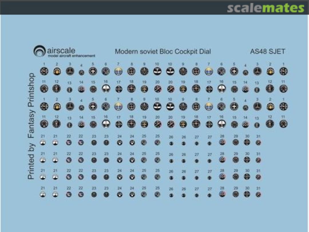 Boxart Soviet Jets Cockpit Decals AS48 SJET Airscale Boxart Soviet Jets Cockpit Decals AS48 SJET Airscale