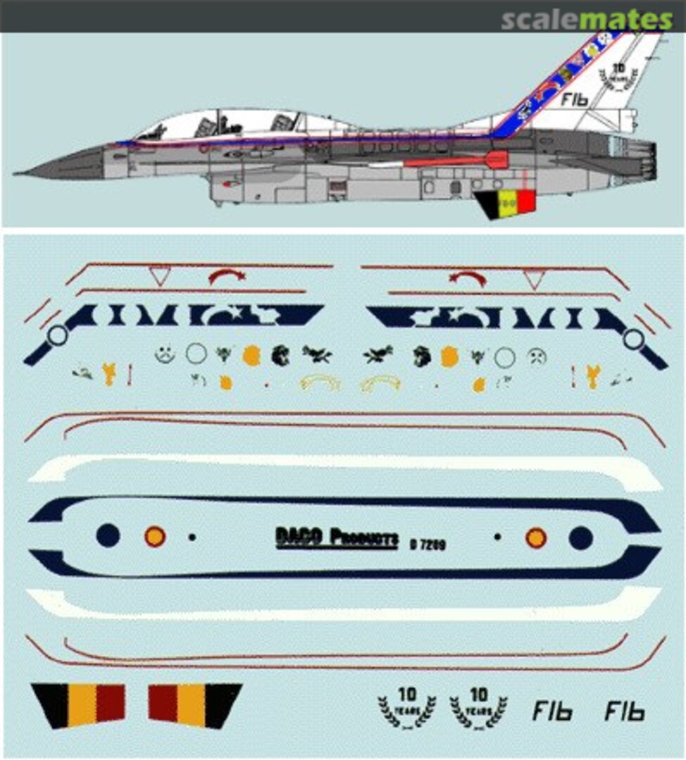 Boxart F-16B Fighting Falcon DCD7209 Daco Products