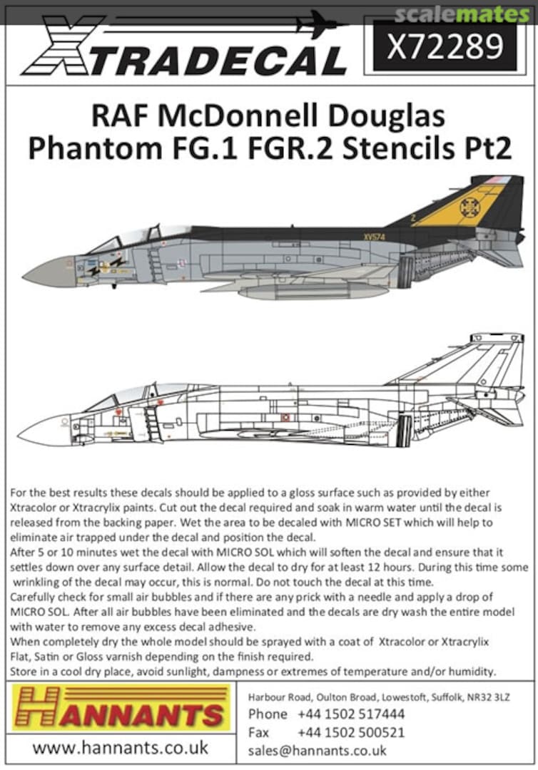 Boxart McDonnell Douglas Phantom FG.1 FGR.2 Stencils Pt.2 X72289 Xtradecal Boxart McDonnell Douglas Phantom FG.1 FGR.2 Stencils Pt.2 X72289 Xtradecal