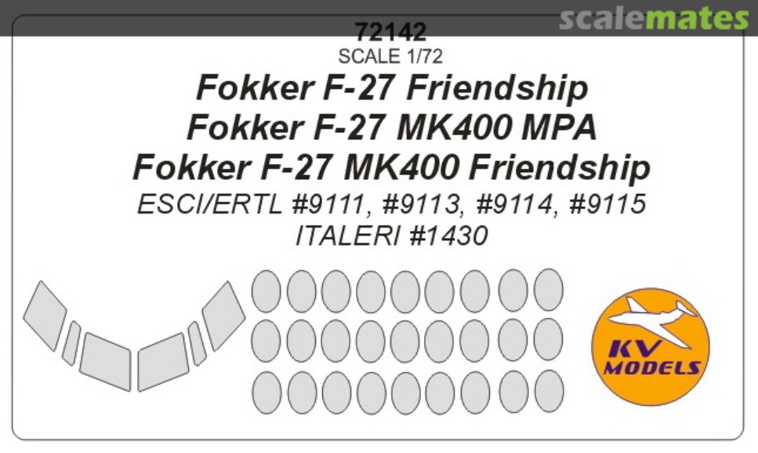 Boxart Fokker F-27 Friendship 72142 KV Models Boxart Fokker F-27 Friendship 72142 KV Models