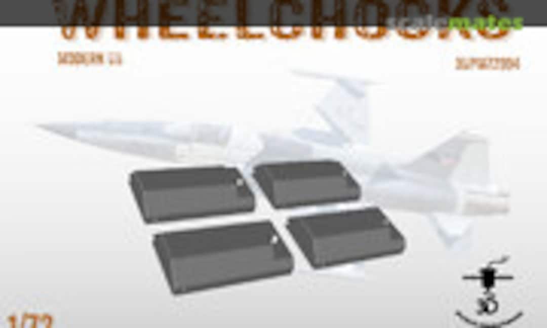1:72 Wheel Chocks for modern US Fighter planes (3D Print Mayhem 3DPM72004) 3DPM72004