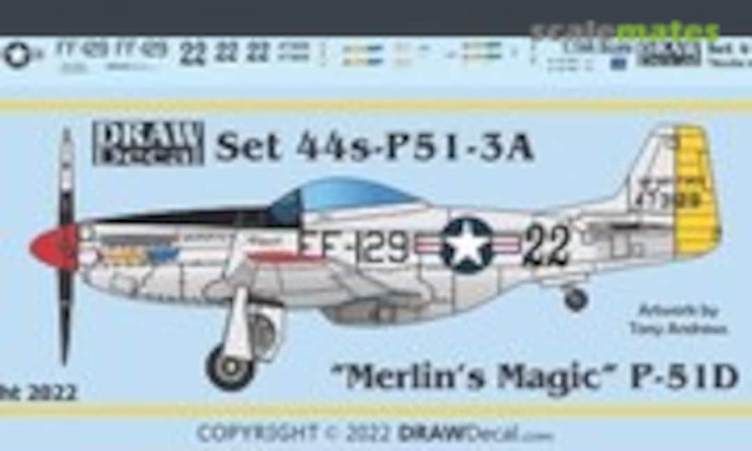 1:144 “Merlin’s Magic” P-51D (Draw Decal 44-P51-3A) 44-P51-3A