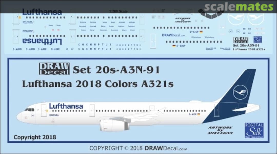 Boxart Lufthansa 2018 Colors A321 20-A3N-91 Draw Decal Boxart Lufthansa 2018 Colors A321 20-A3N-91 Draw Decal