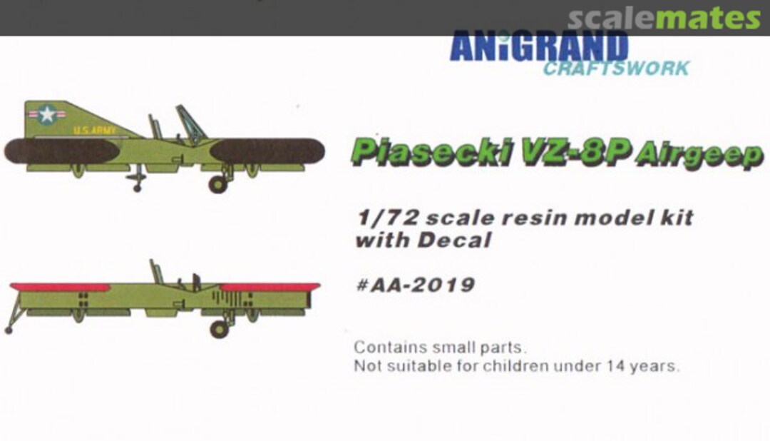 Boxart Piasecki VZ-8 Airgeep AA-2019 Anigrand Craftswork Boxart Piasecki VZ-8 Airgeep AA-2019 Anigrand Craftswork
