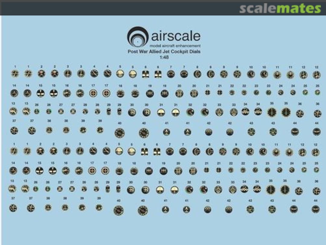 Boxart Post War Allied Jets Cockpit Dials AS48 AJET Airscale Boxart Post War Allied Jets Cockpit Dials AS48 AJET Airscale