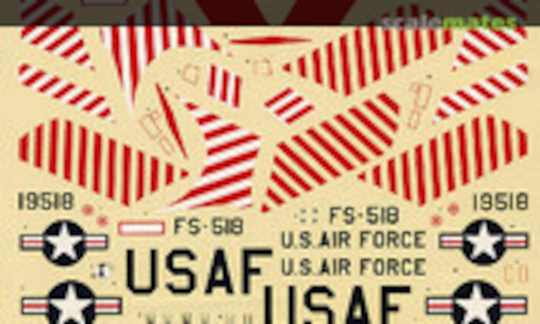 1:48 Republic F-84F Thunderstreak: 366th FBW, 389th FBS USAF (Fowler Aviation Decals FD48-05) FD48-05