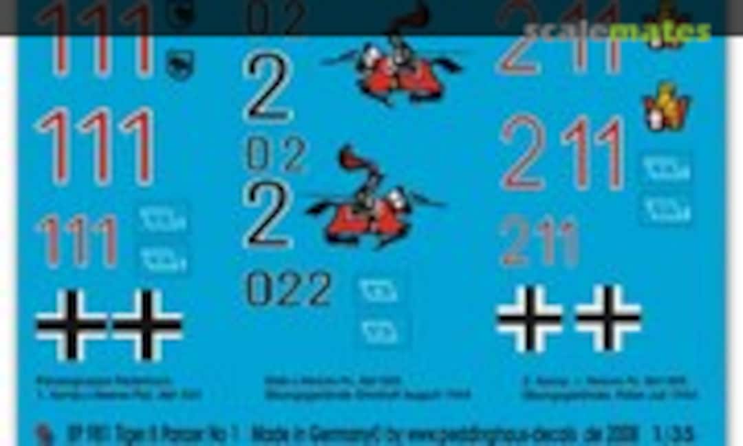 1:35 King Tiger Markings No. 1 (Peddinghaus-Decals EP 981) EP 981
