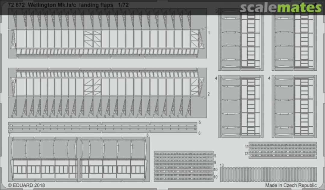 Boxart Wellington Mk.Ia/c landing flaps AIRFIX 72672 Eduard Boxart Wellington Mk.Ia/c landing flaps AIRFIX 72672 Eduard