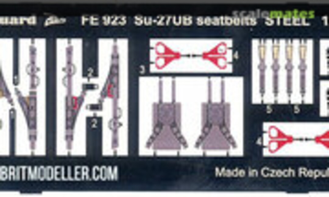 1:48 Su-27UB seatbelts STEEL (Eduard FE923) FE923
