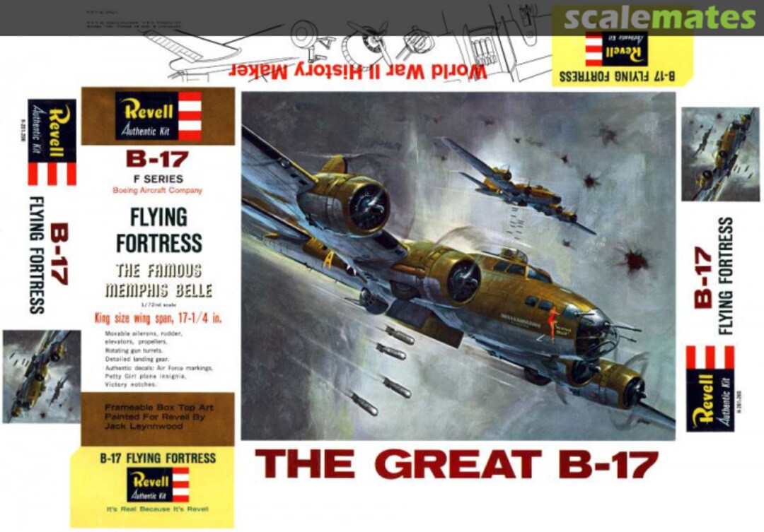 Boxart B-17 F Series Flying Fortress H-201:198 Revell
