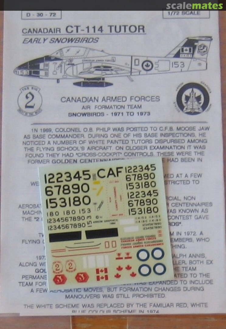 Boxart Canadair CT-114 Tutor D-30-72 Arrow Graphics Boxart Canadair CT-114 Tutor D-30-72 Arrow Graphics
