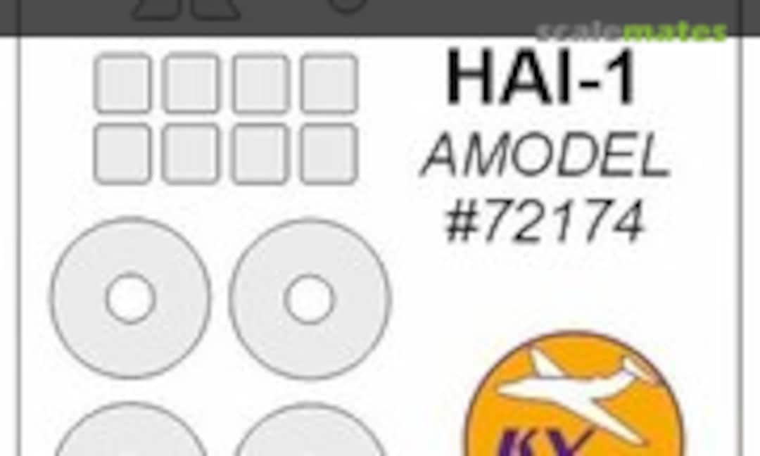 1:72 Painting Masks for Canopy Cockpit, Disks and Wheels Model HAI-1 (KV Models 72161) 72161