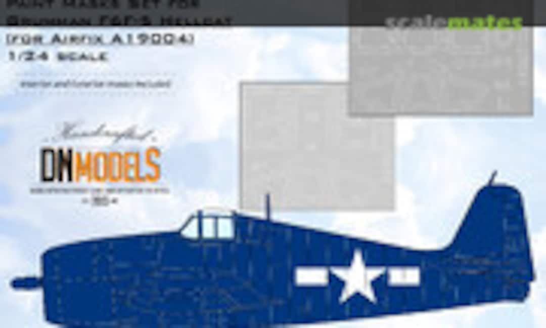 1:24 Grumman F6F-5 Hellcat Canopy, Wheels, Lights Paint Mask Set – Interior & Exterior (DN Models 24/827-001) 24/827-001