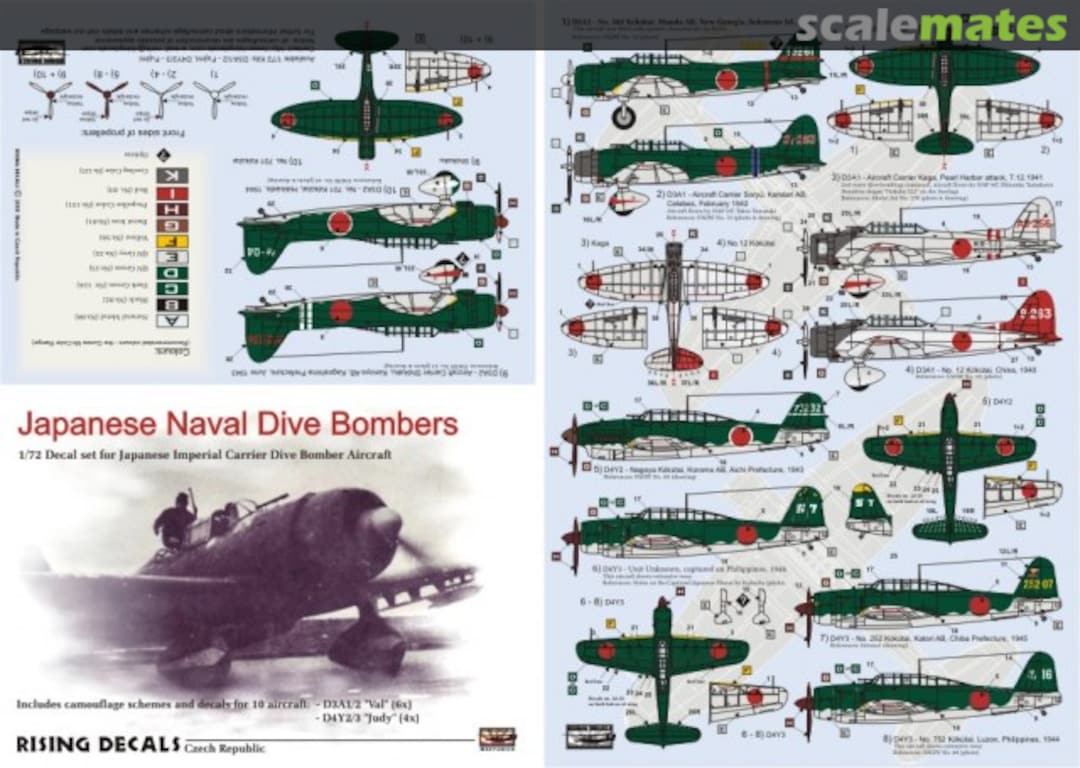Boxart Japanese Naval Dive Bombers RD72018 Rising Decals Boxart Japanese Naval Dive Bombers RD72018 Rising Decals