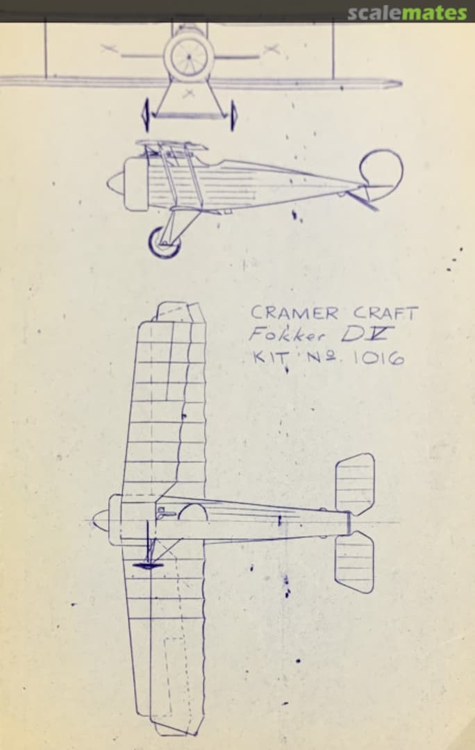 Boxart Fokker D.V (double kit with 1021 B.A.T. Bantam Mk.I) 1016 Cramer Craft