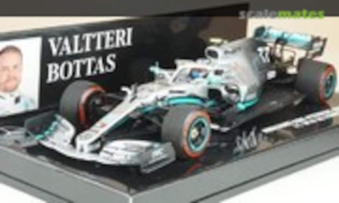 1:43 Mercedes-AMG W10 EQ Power+ No.77 Valtteri Bottas 2nd Place 2019 British GP (Minichamps 417191077)