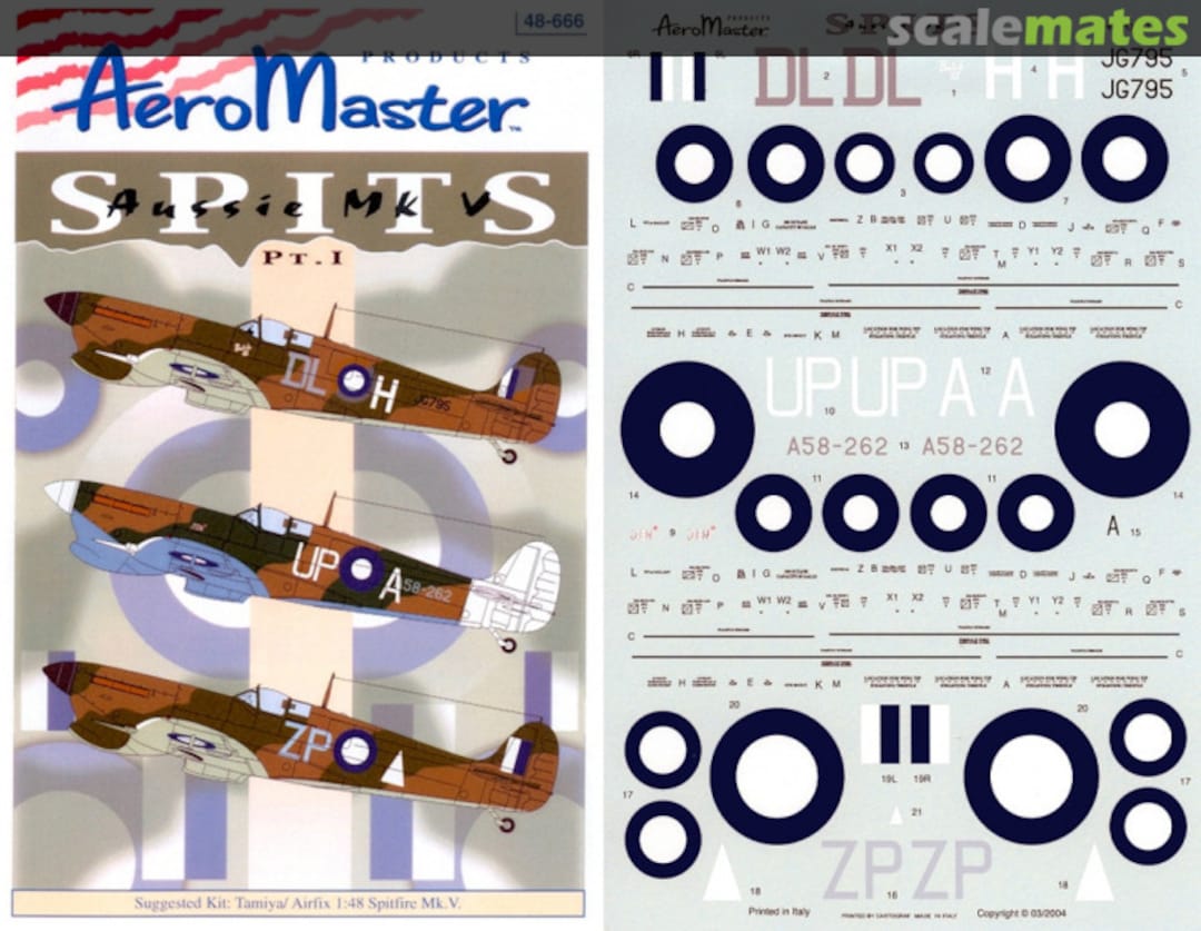 Boxart Aussie Mk. V Spits 48-666 AeroMaster Boxart Aussie Mk. V Spits 48-666 AeroMaster
