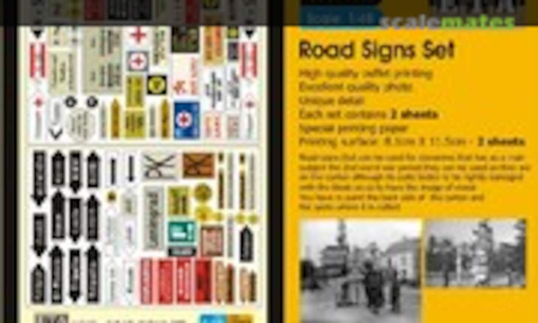 1:48 WWII - Road Sign Set (ETA Diorama Accessories 1503) 1503