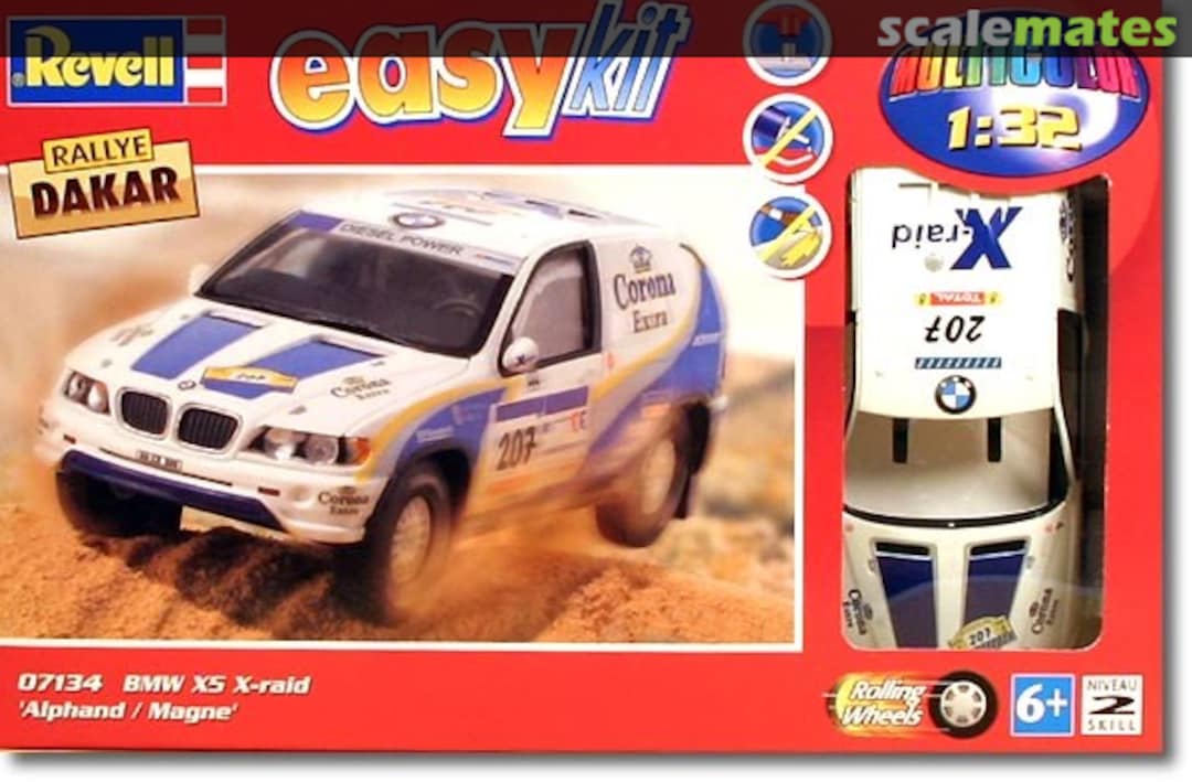 Boxart BMW X5 X-raid "Alphand / Magne" Rallye Dakar 07134 Revell Boxart BMW X5 X-raid "Alphand / Magne" Rallye Dakar 07134 Revell