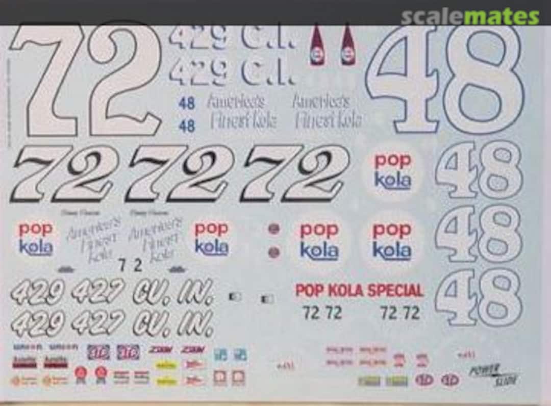 Boxart #48/72 Pop Kola Mercury Cyclone Powerslide Decals Boxart #48/72 Pop Kola Mercury Cyclone Powerslide Decals