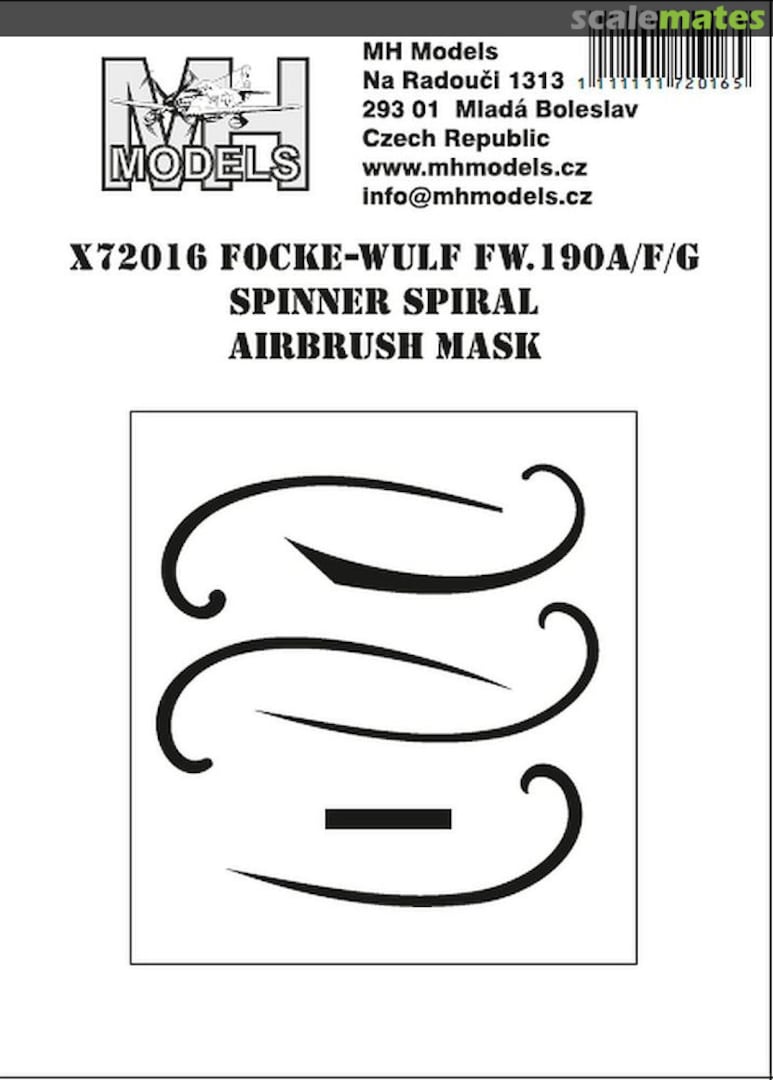 Boxart Focke-Wulf Fw.190A/F/G Spinner Spiral X72016 MH Models Boxart Focke-Wulf Fw.190A/F/G Spinner Spiral X72016 MH Models