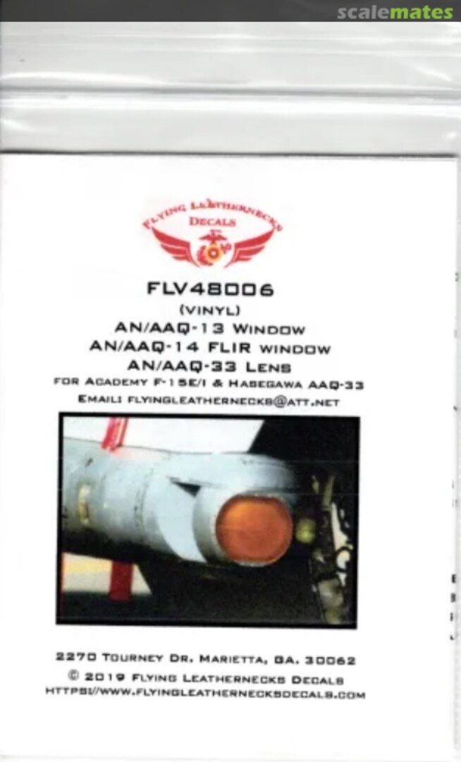 Boxart AN/AAQ-13 Window, AN/AAQ-14 FLIR Window, AN/AAQ-33 lens FLV48006 Flying Leathernecks