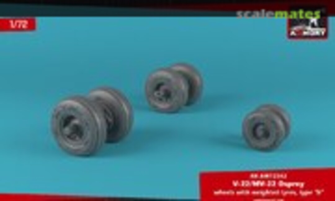 1:72 V-22/MV-22 Osprey wheels w/ weighted tires type "b" model (Armory AR AW72342) AR AW72342