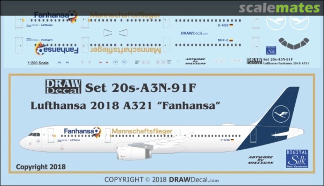Boxart Lufthansa 2018 “Fanhansa” A321 20-A3N-91F Draw Decal Boxart Lufthansa 2018 “Fanhansa” A321 20-A3N-91F Draw Decal