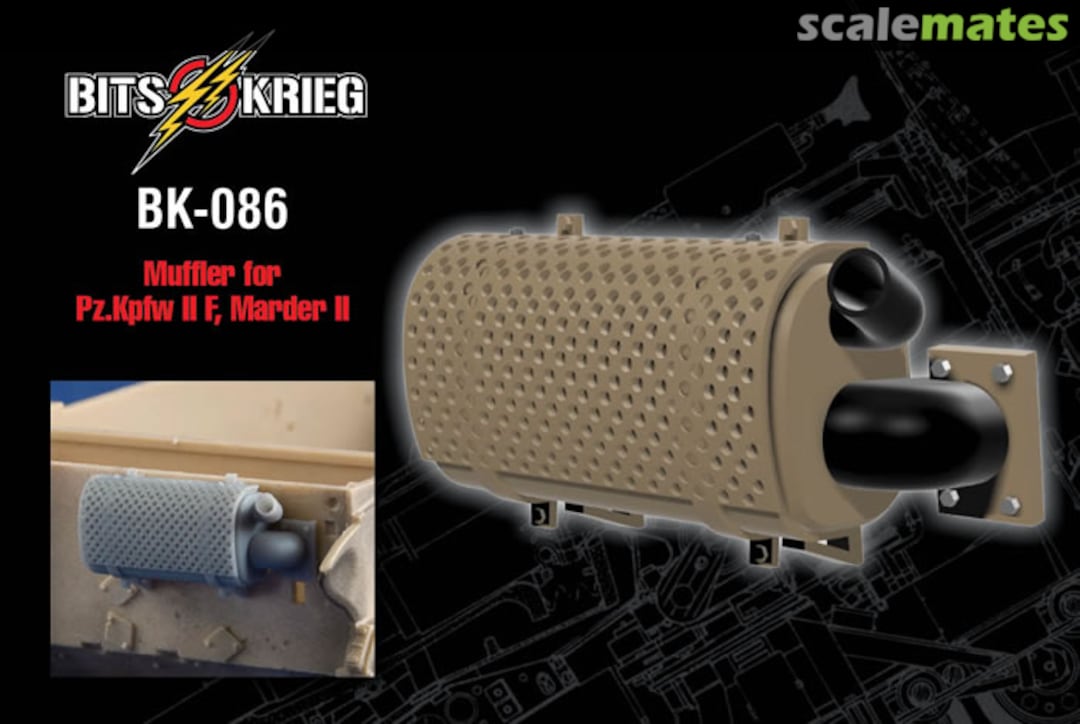 Boxart Muffler for Pz.Kpfw.II F & Marder II BK-086 BitsKrieg Boxart Muffler for Pz.Kpfw.II F & Marder II BK-086 BitsKrieg