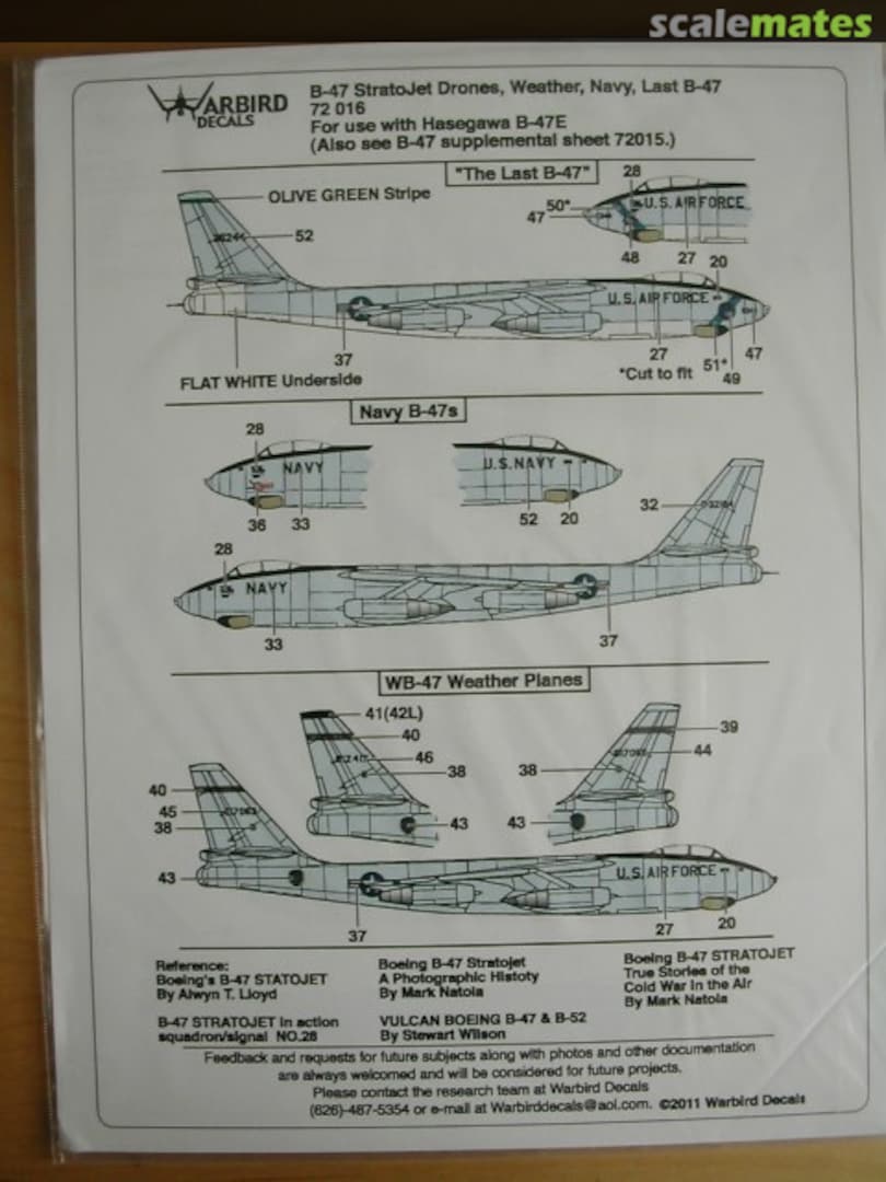 Boxart B-47 Drone / Weather / Navy 72016 Warbird Decals Boxart B-47 Drone / Weather / Navy 72016 Warbird Decals