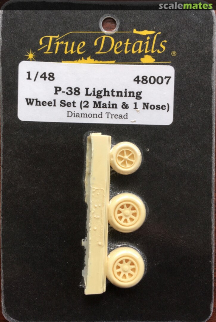 Boxart P-38 Lightning Wheel Set 48007 True Details Boxart P-38 Lightning Wheel Set 48007 True Details
