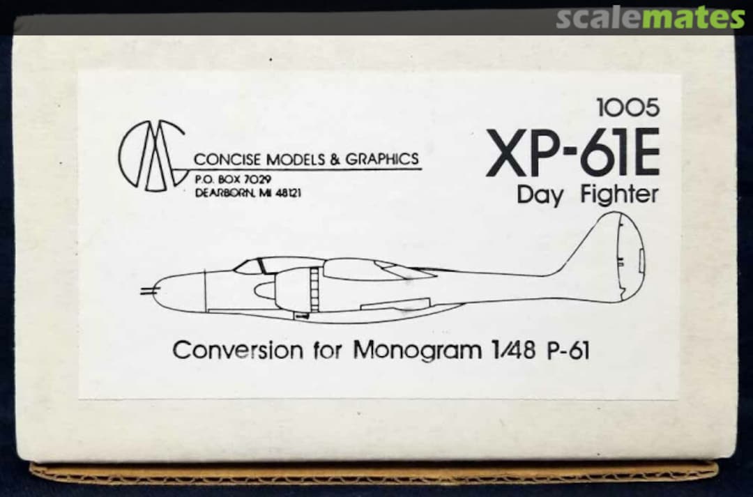 Boxart XP-61E Day Fighter Conversion 1005 Concise Models & Graphics Boxart XP-61E Day Fighter Conversion 1005 Concise Models & Graphics